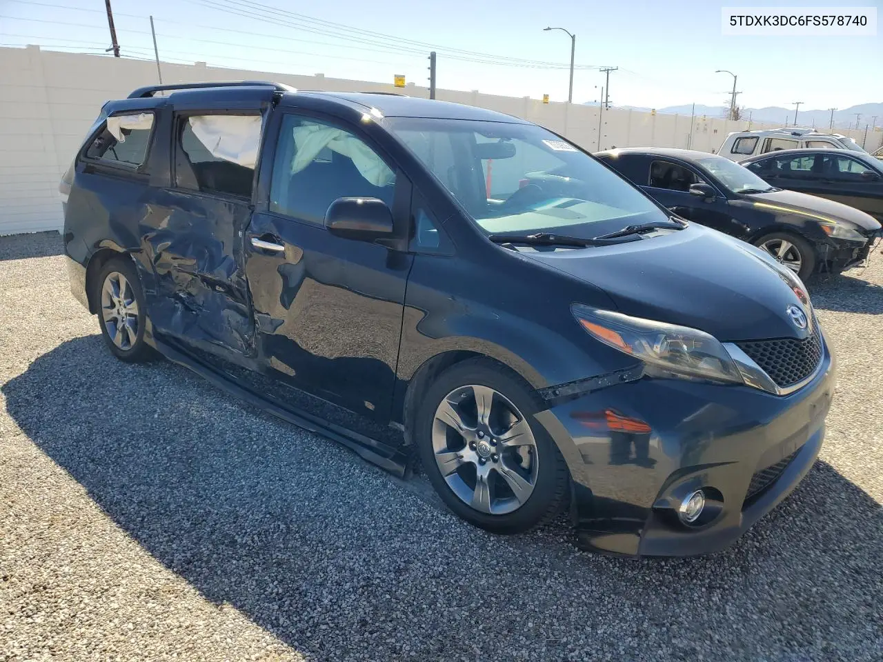2015 TOYOTA SIENNA VIN 5TDXK3DC6FS578740 — фото 4