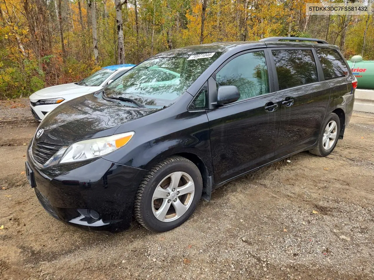 TOYOTA SIENNA 2015, VIN 5TDKK3DC7FS581432