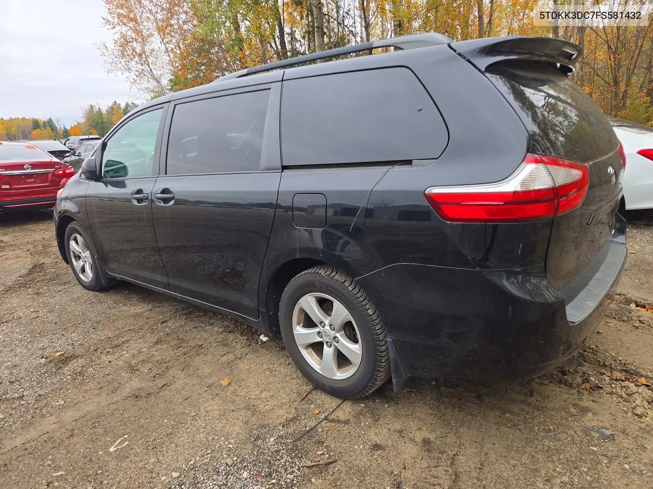 2015 TOYOTA SIENNA VIN 5TDKK3DC7FS581432 — фото 2