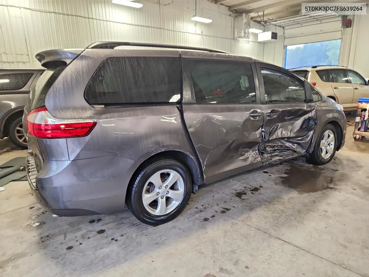 2015 TOYOTA SIENNA VIN 5TDKK3DC7FS639264 — фото 3