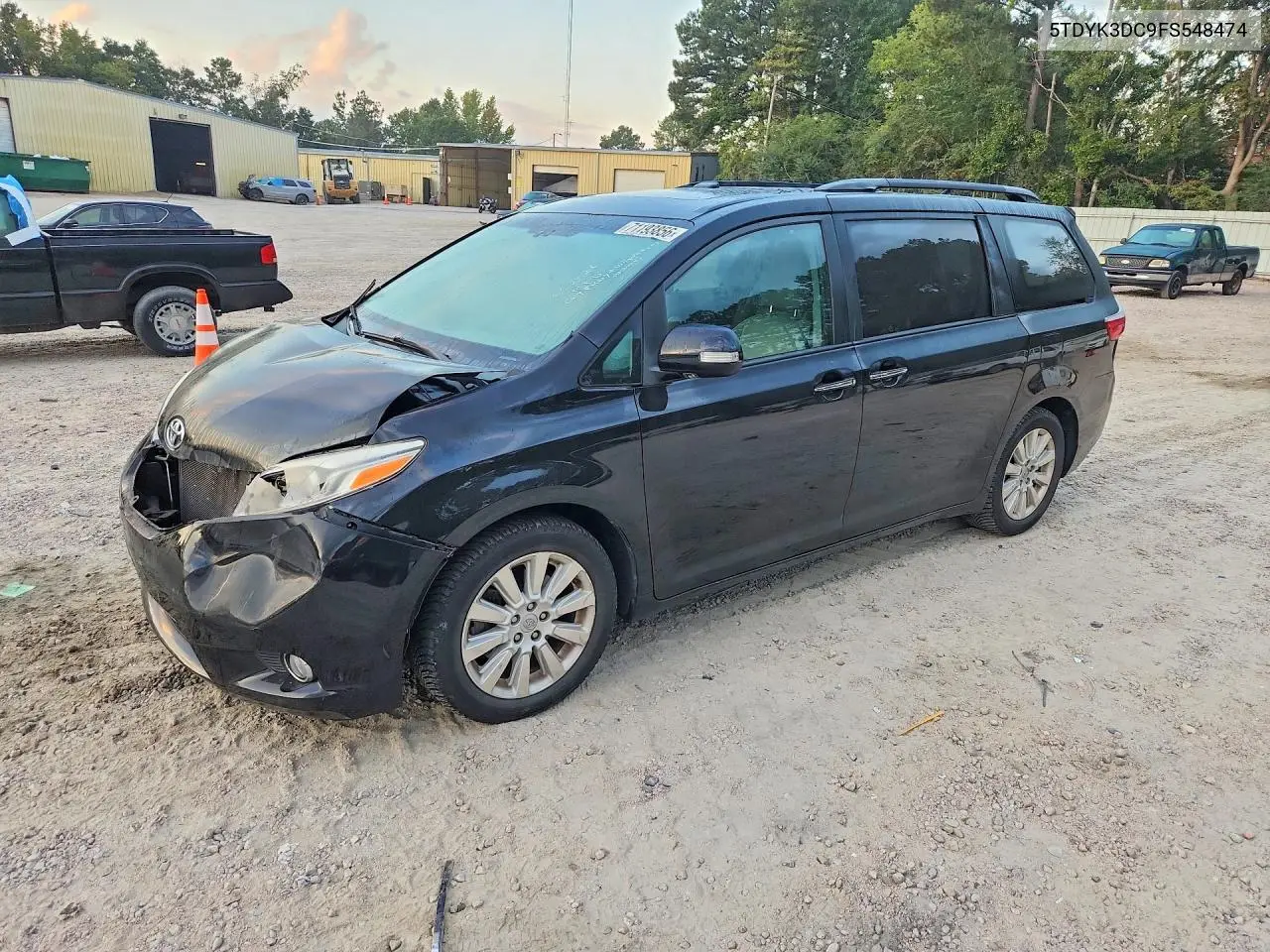 TOYOTA SIENNA 2015, VIN 5TDYK3DC9FS548474