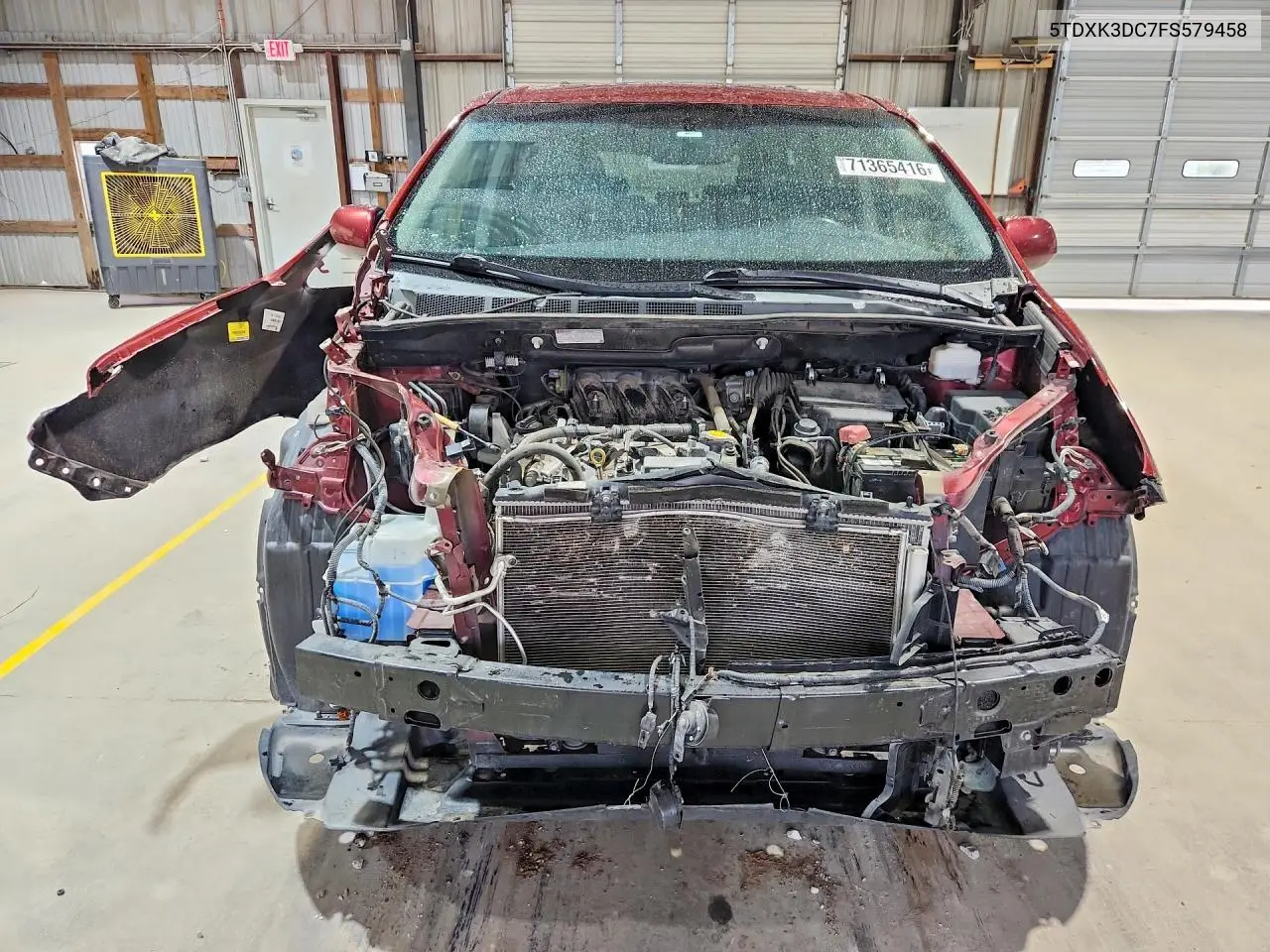 2015 TOYOTA SIENNA VIN 5TDXK3DC7FS579458 — фото 5