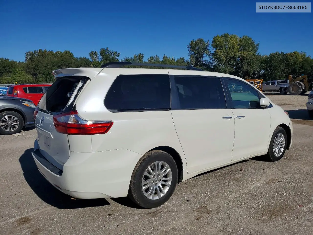 2015 TOYOTA SIENNA VIN 5TDYK3DC7FS663185 — фото 3