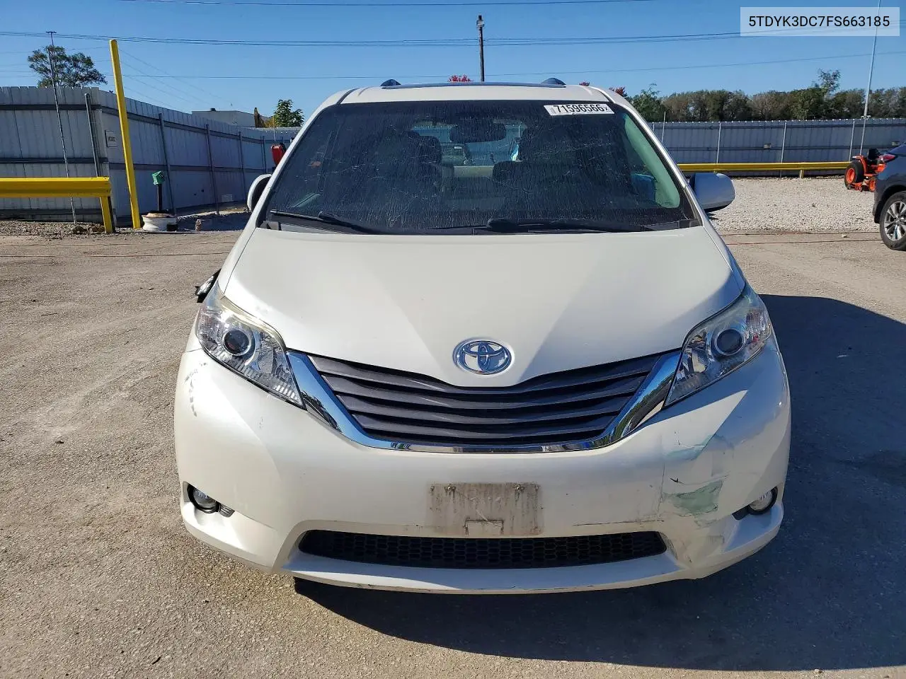 2015 TOYOTA SIENNA VIN 5TDYK3DC7FS663185 — фото 5