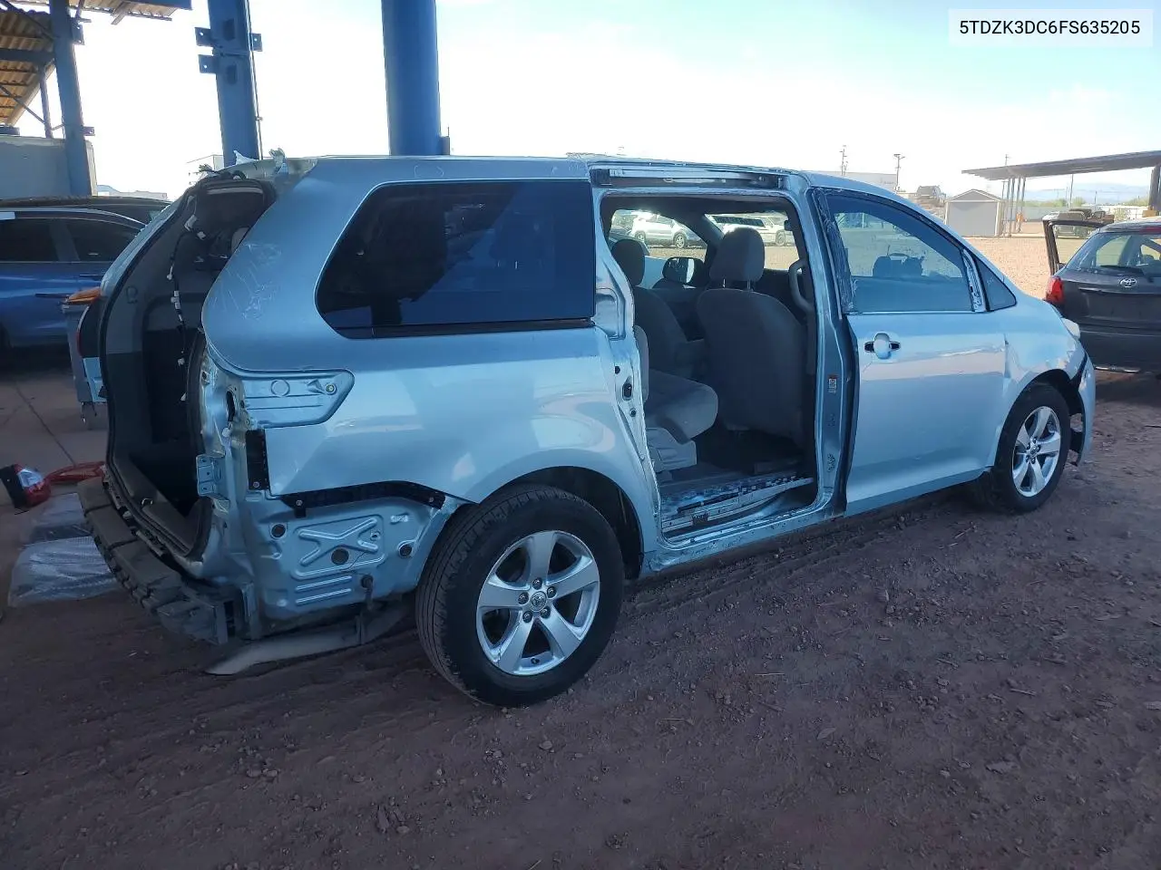 2015 TOYOTA SIENNA VIN 5TDZK3DC6FS635205 — фото 3
