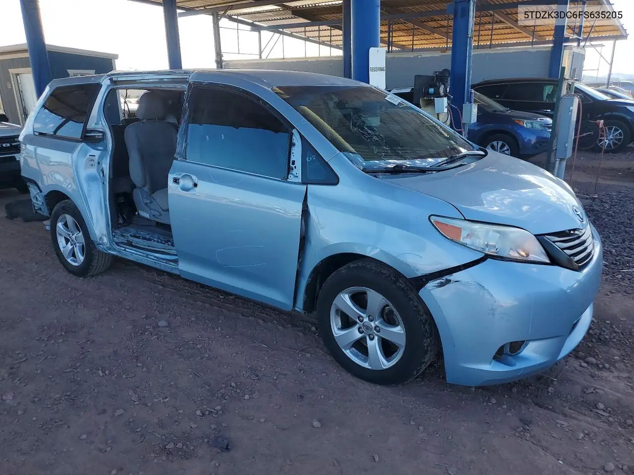2015 TOYOTA SIENNA VIN 5TDZK3DC6FS635205 — фото 4