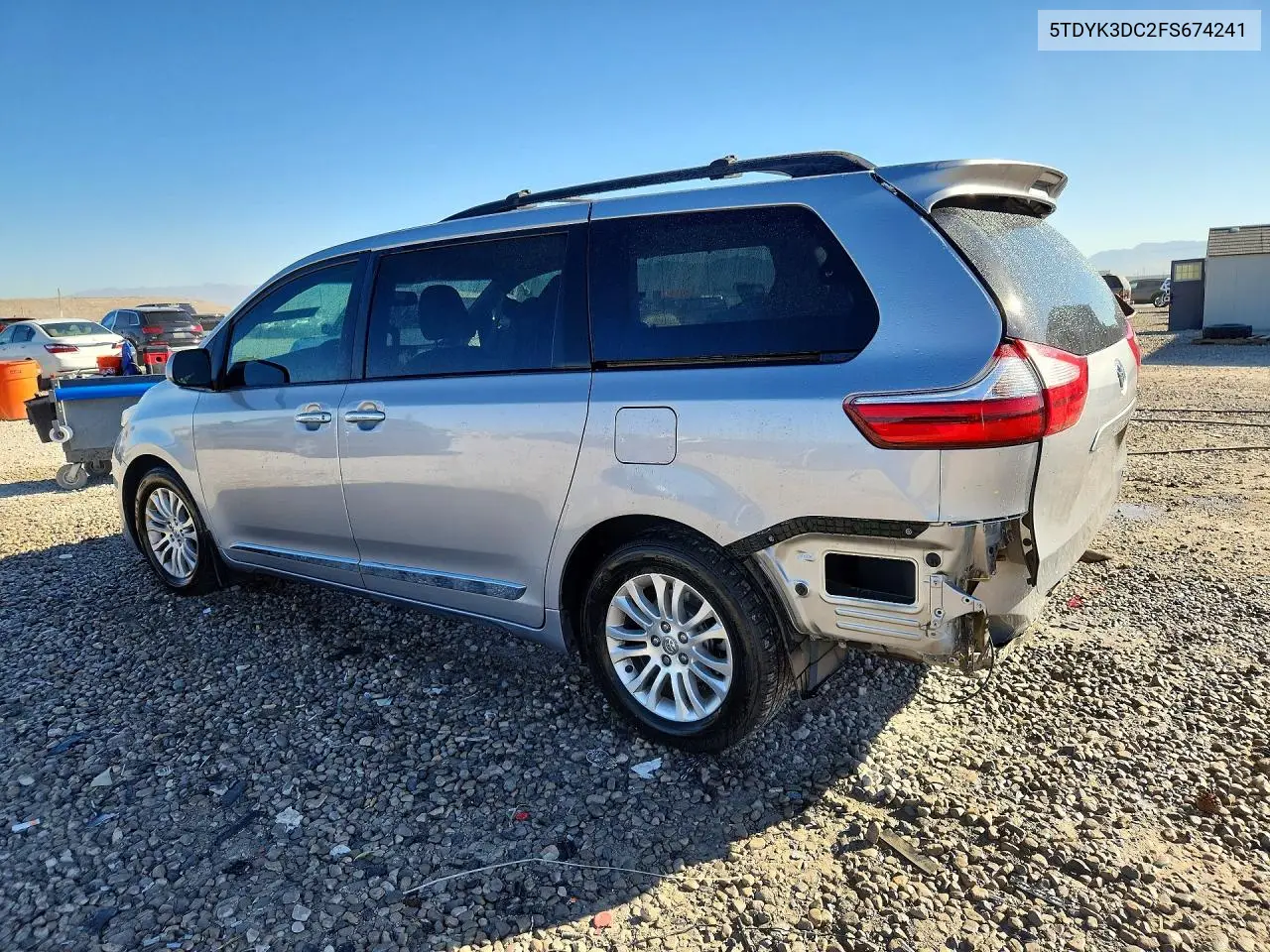 2015 TOYOTA SIENNA VIN 5TDYK3DC2FS674241 — фото 2