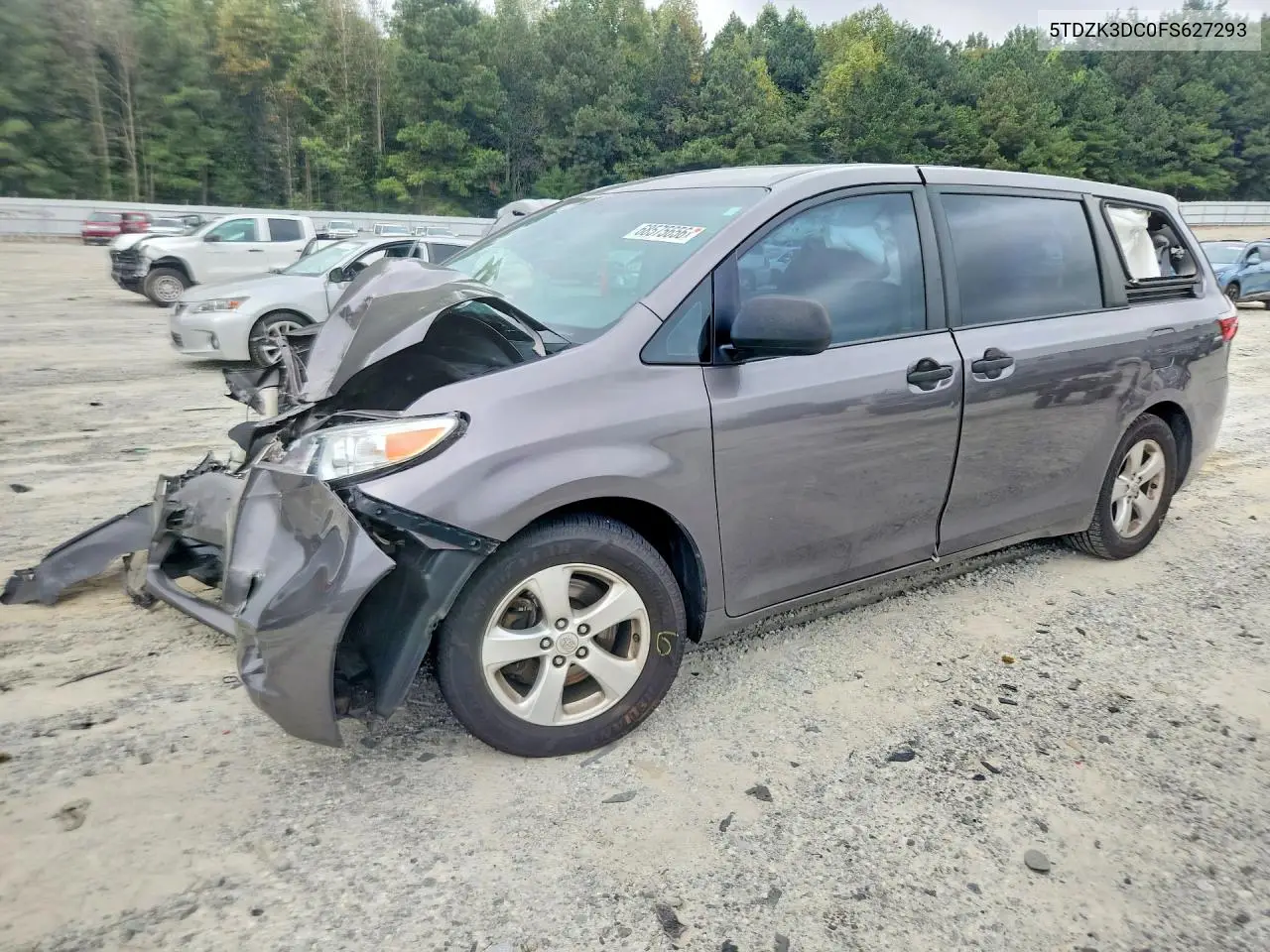 TOYOTA SIENNA 2015, VIN 5TDZK3DC0FS627293