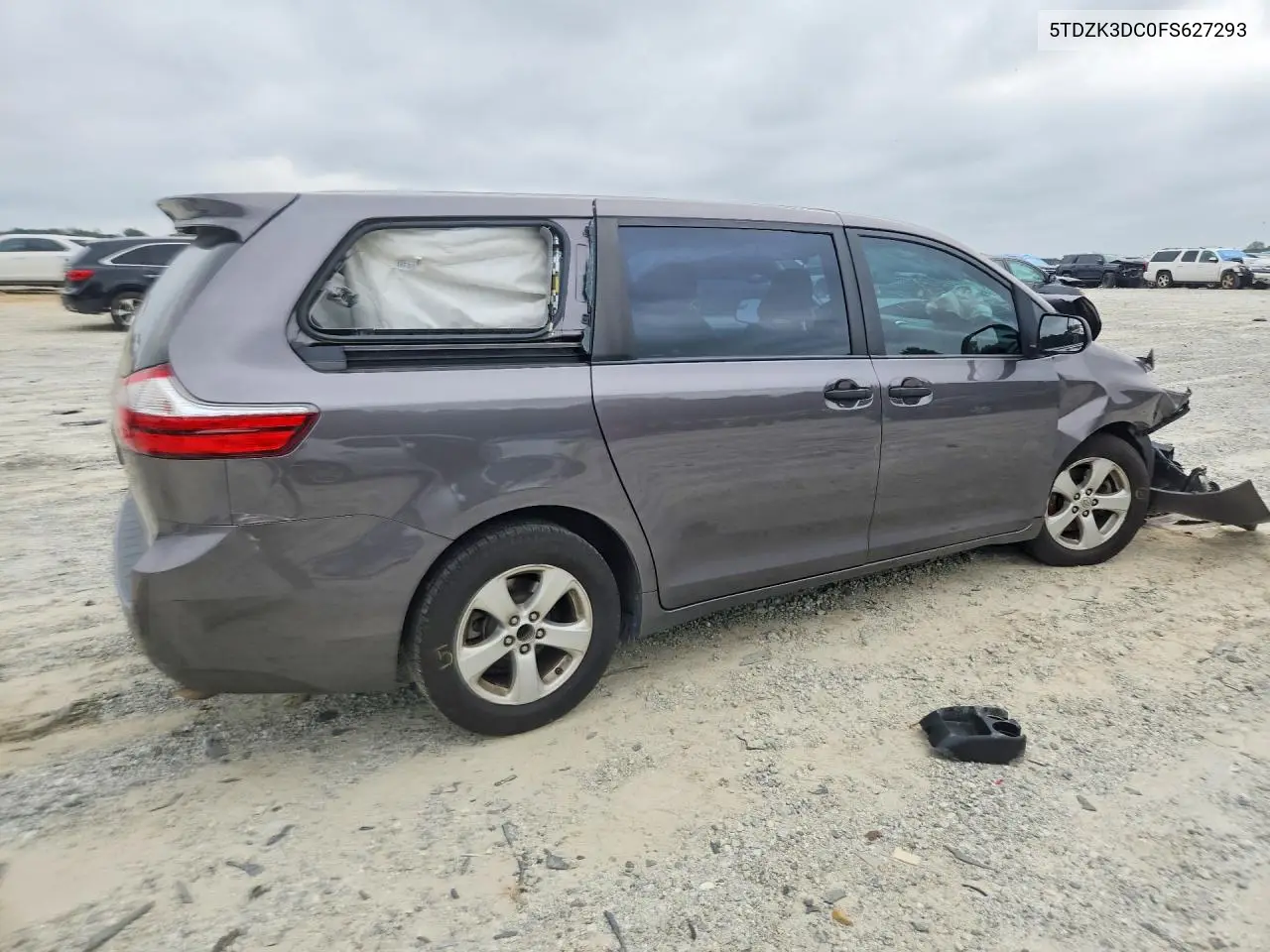 2015 TOYOTA SIENNA VIN 5TDZK3DC0FS627293 — фото 3