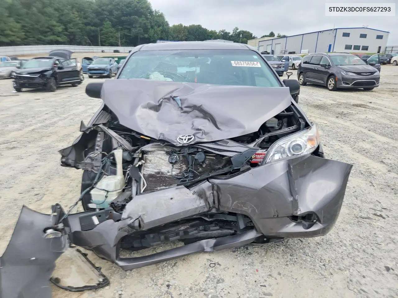 2015 TOYOTA SIENNA VIN 5TDZK3DC0FS627293 — фото 5