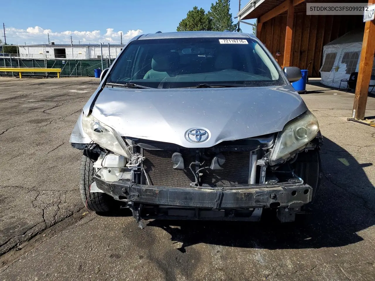 2015 TOYOTA SIENNA VIN 5TDDK3DC3FS099212 — фото 5