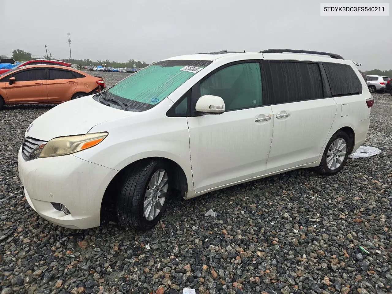 TOYOTA SIENNA 2015, VIN 5TDYK3DC3FS540211