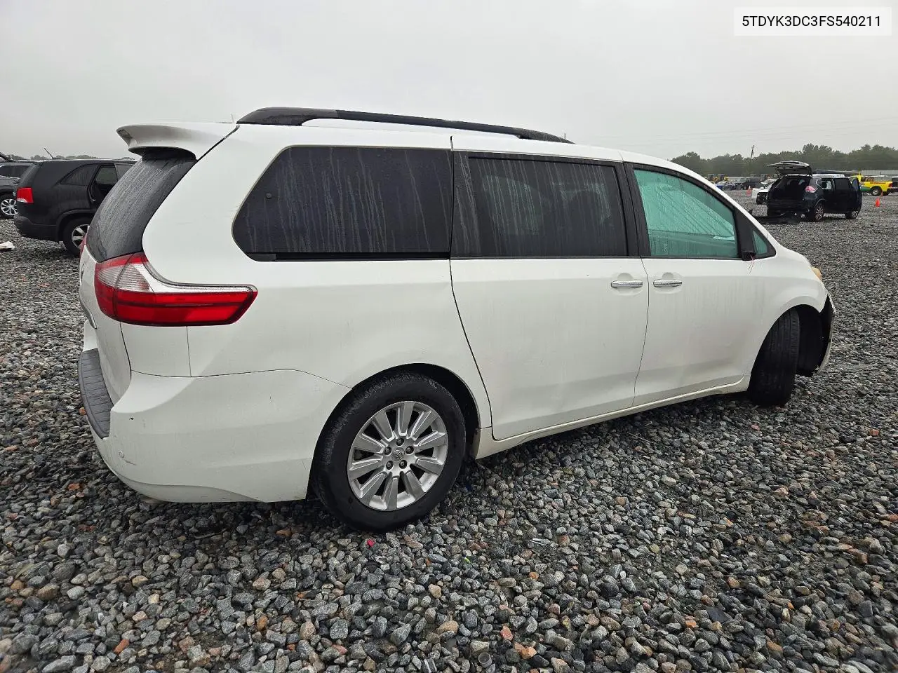 2015 TOYOTA SIENNA VIN 5TDYK3DC3FS540211 — фото 3