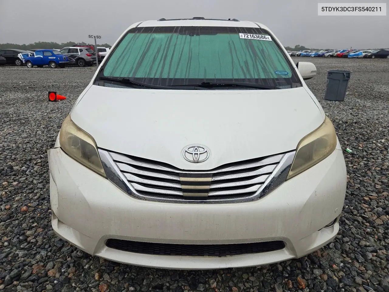 2015 TOYOTA SIENNA VIN 5TDYK3DC3FS540211 — фото 5