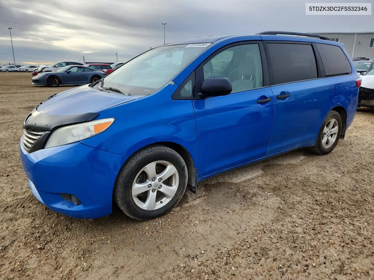 TOYOTA SIENNA 2015, VIN 5TDZK3DC2FS532346