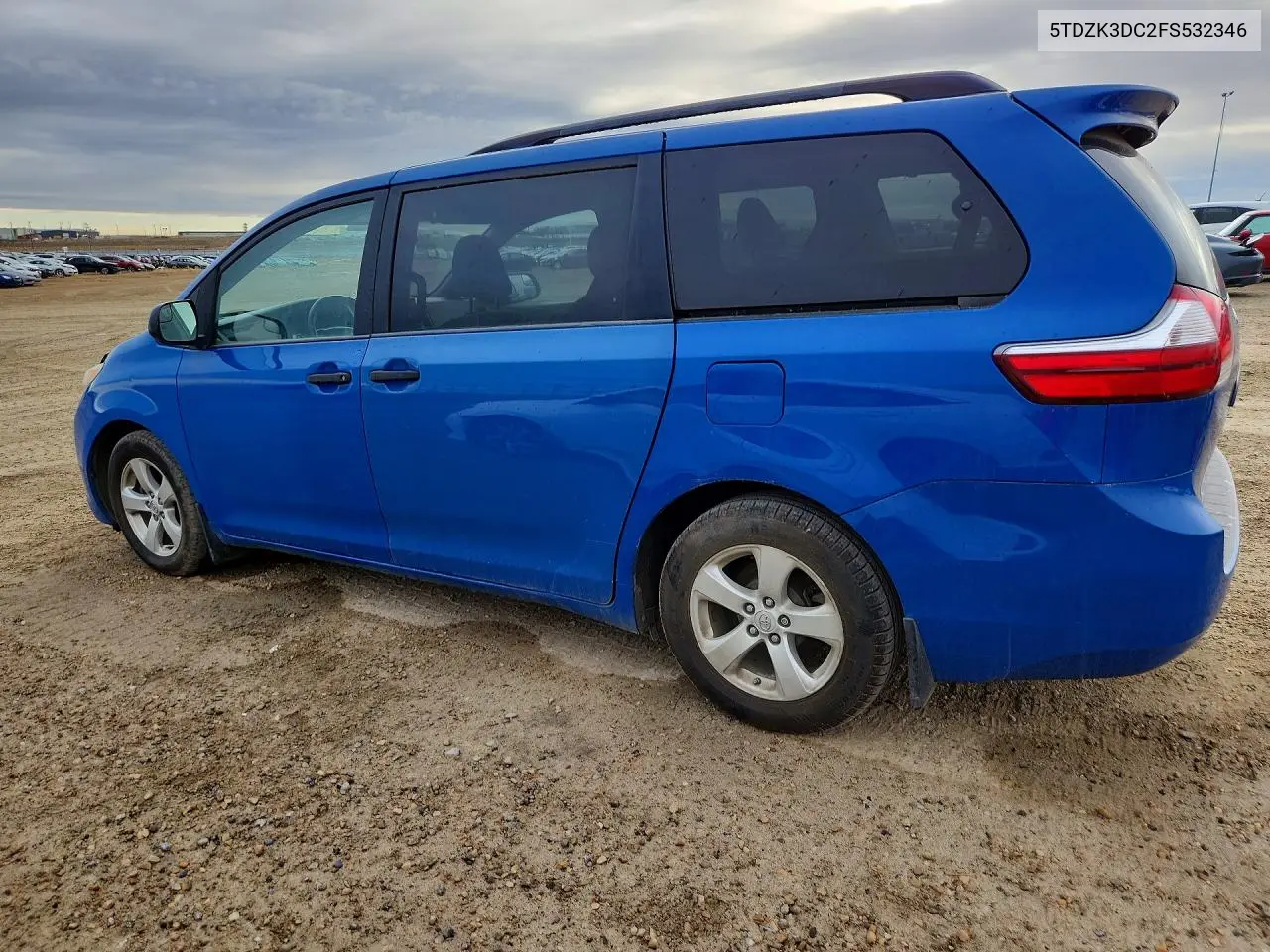 2015 TOYOTA SIENNA VIN 5TDZK3DC2FS532346 — фото 2