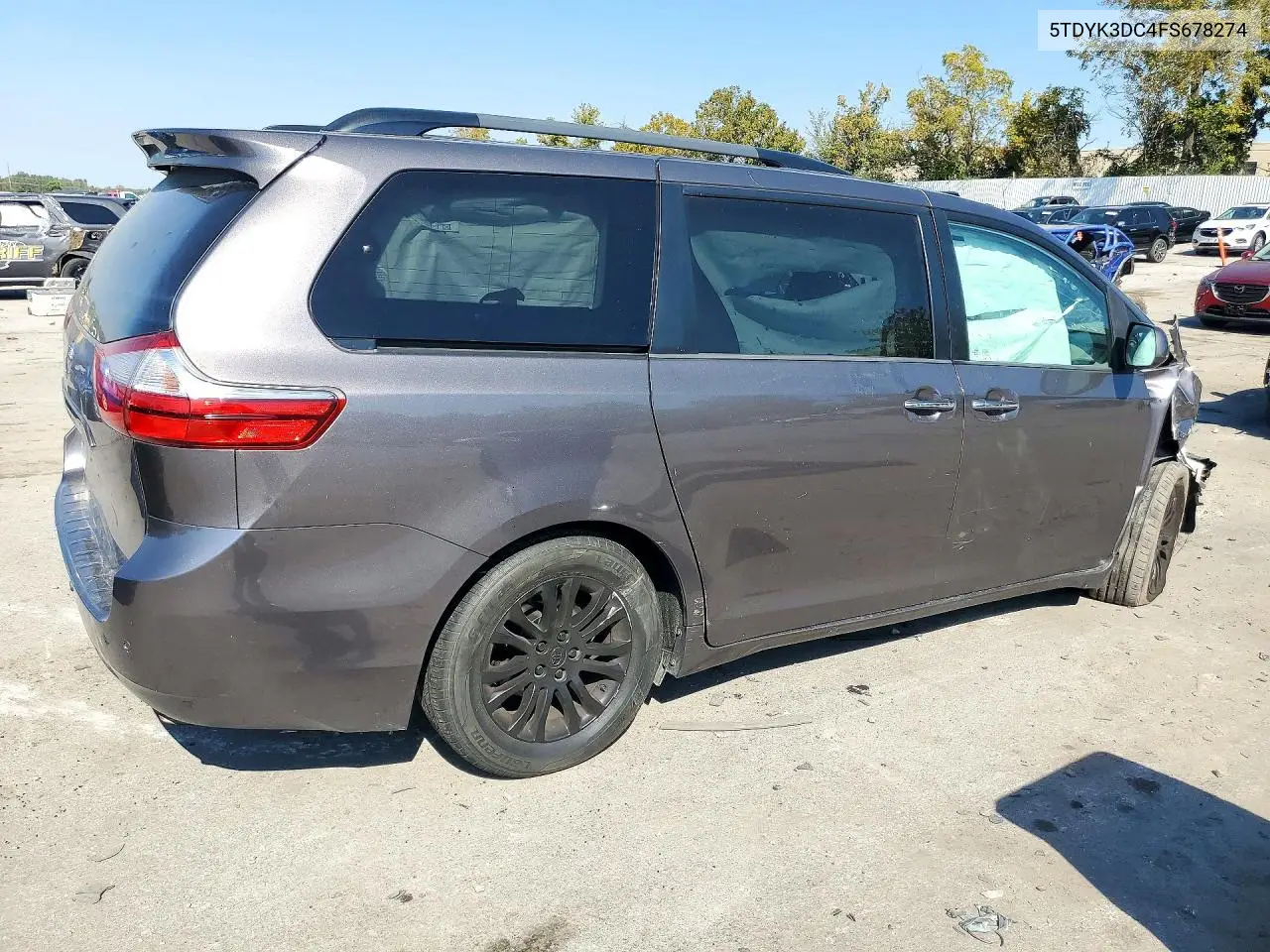 2015 TOYOTA SIENNA VIN 5TDYK3DC4FS678274 — фото 3