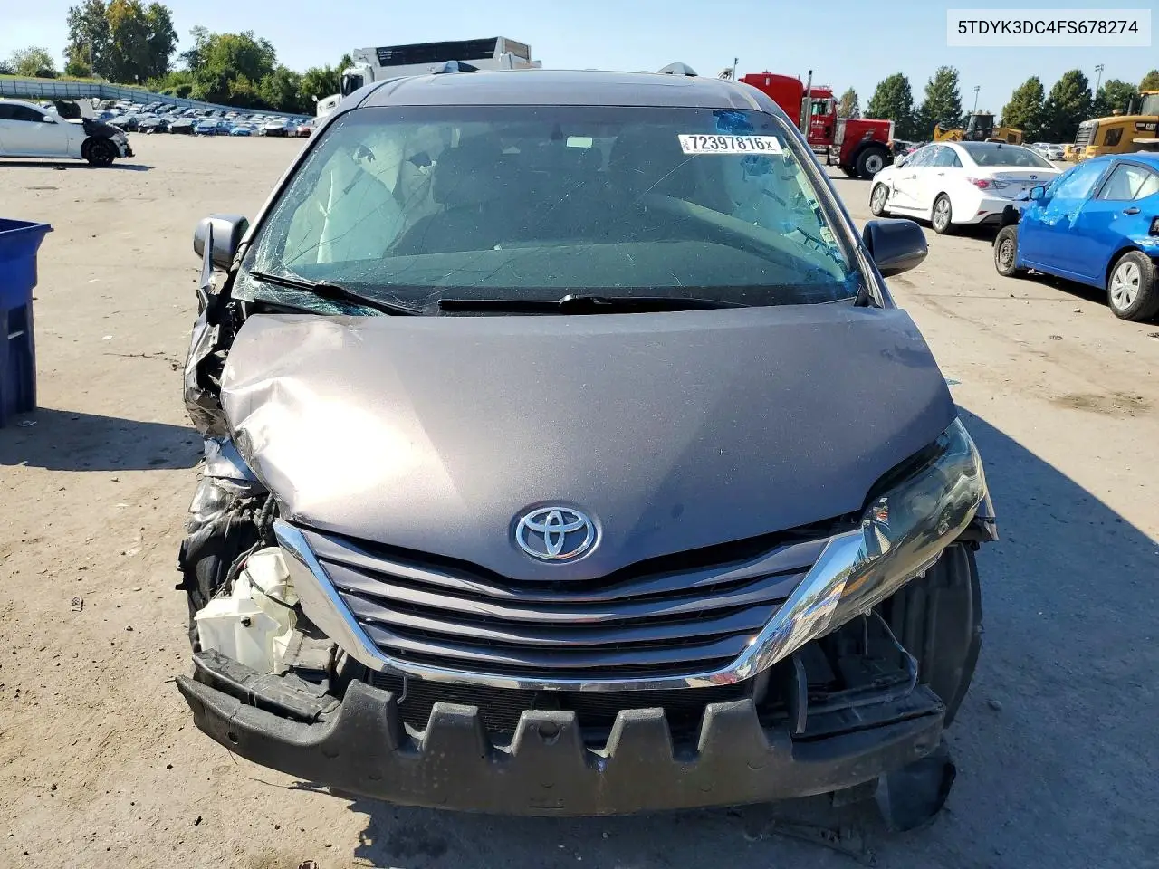 2015 TOYOTA SIENNA VIN 5TDYK3DC4FS678274 — фото 5