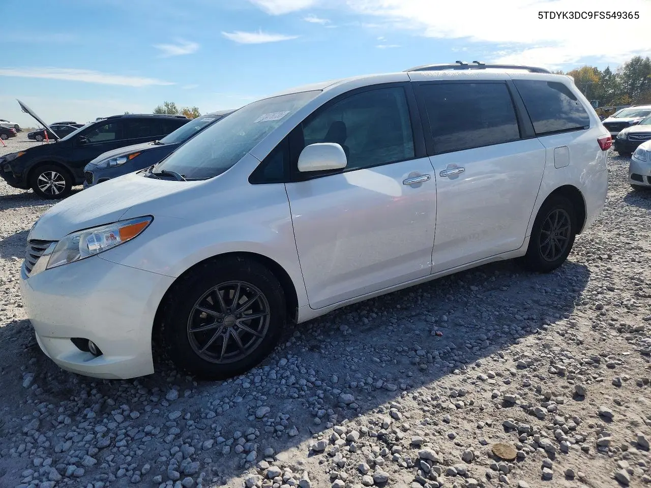 TOYOTA SIENNA 2015, VIN 5TDYK3DC9FS549365