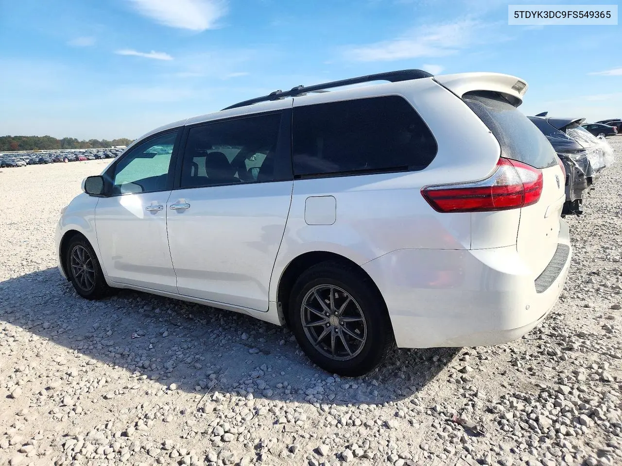 2015 TOYOTA SIENNA VIN 5TDYK3DC9FS549365 — фото 2
