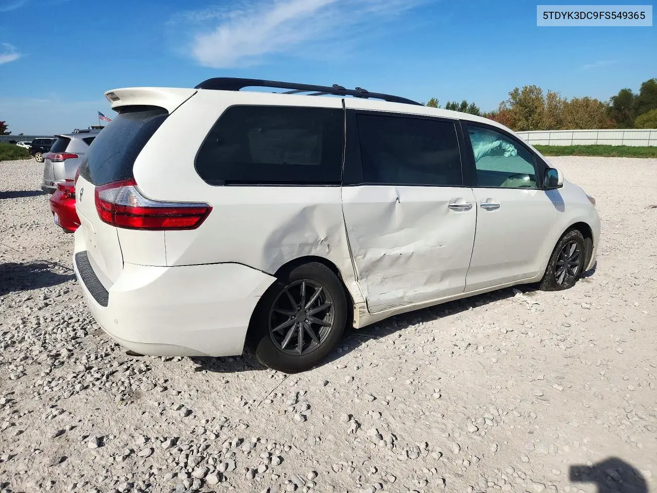 2015 TOYOTA SIENNA VIN 5TDYK3DC9FS549365 — фото 3