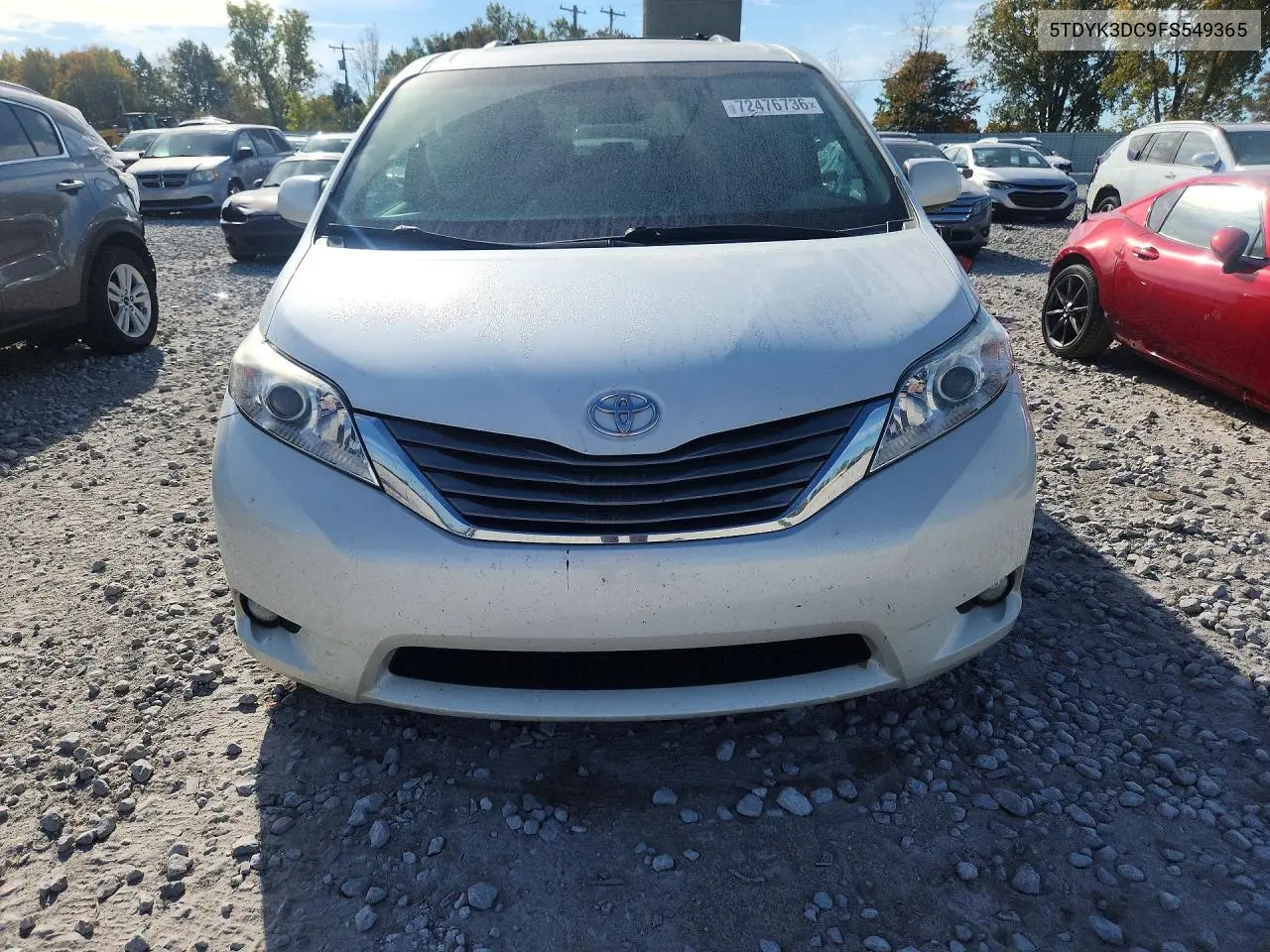 2015 TOYOTA SIENNA VIN 5TDYK3DC9FS549365 — фото 5
