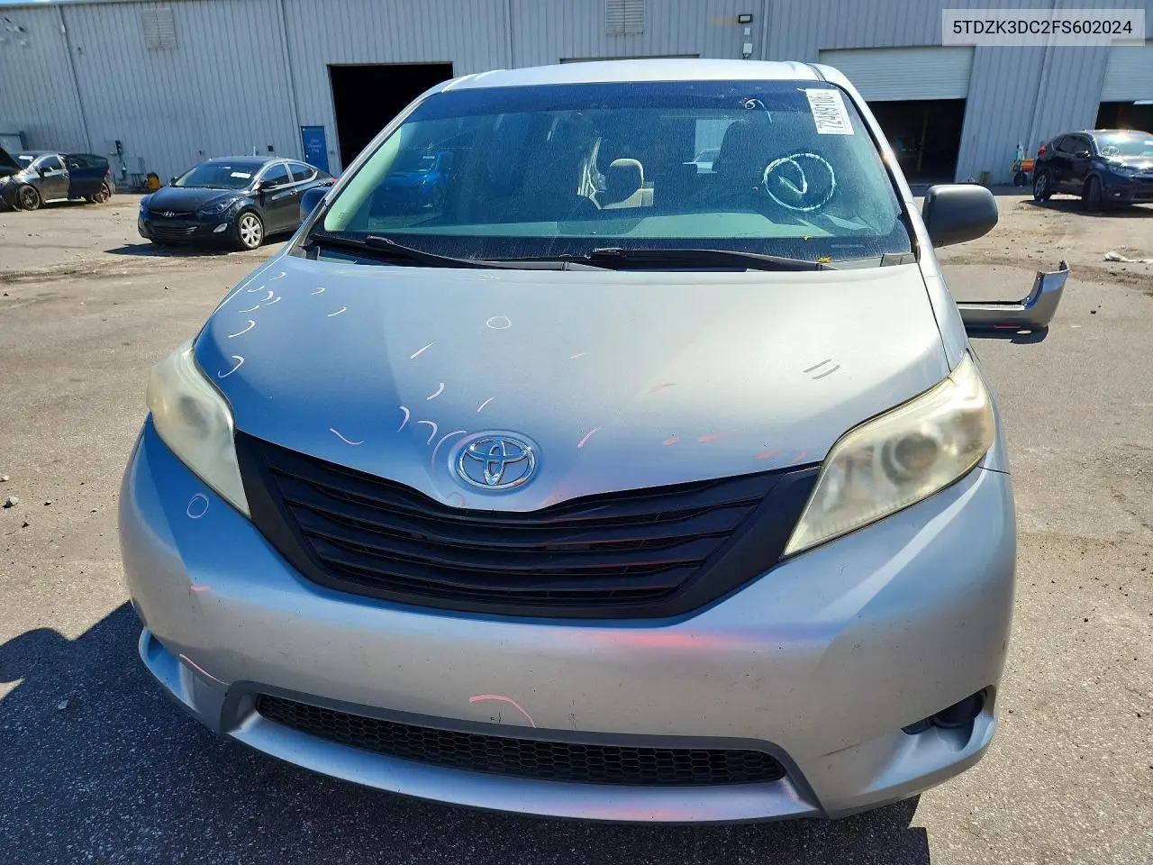 2015 TOYOTA SIENNA VIN 5TDZK3DC2FS602024 — фото 5