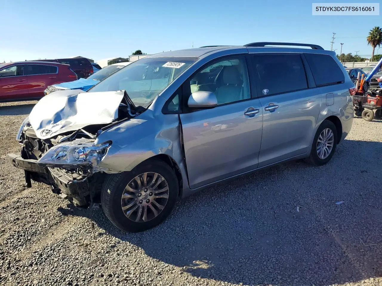 TOYOTA SIENNA 2015, VIN 5TDYK3DC7FS616061