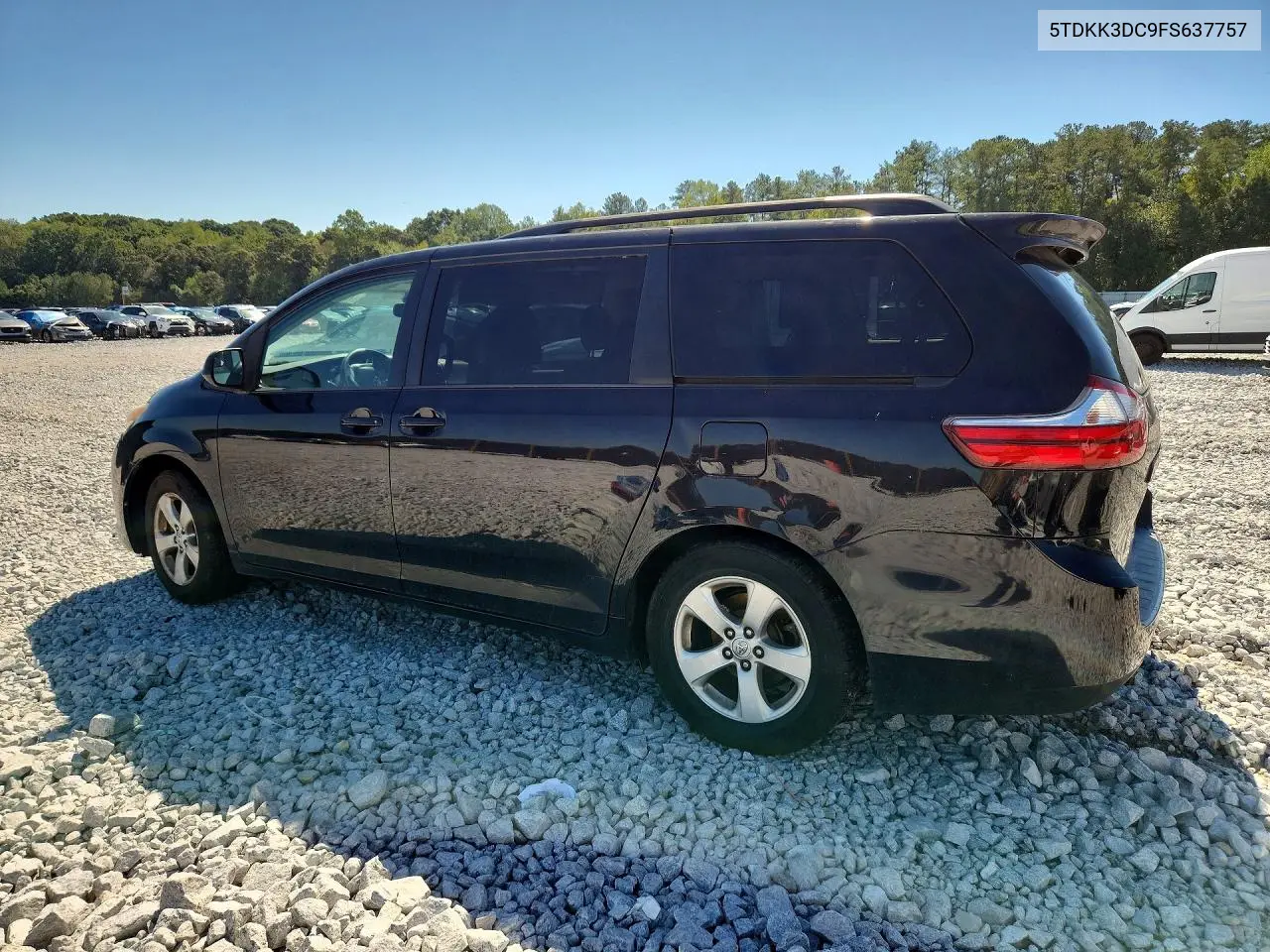 2015 TOYOTA SIENNA VIN 5TDKK3DC9FS637757 — фото 2