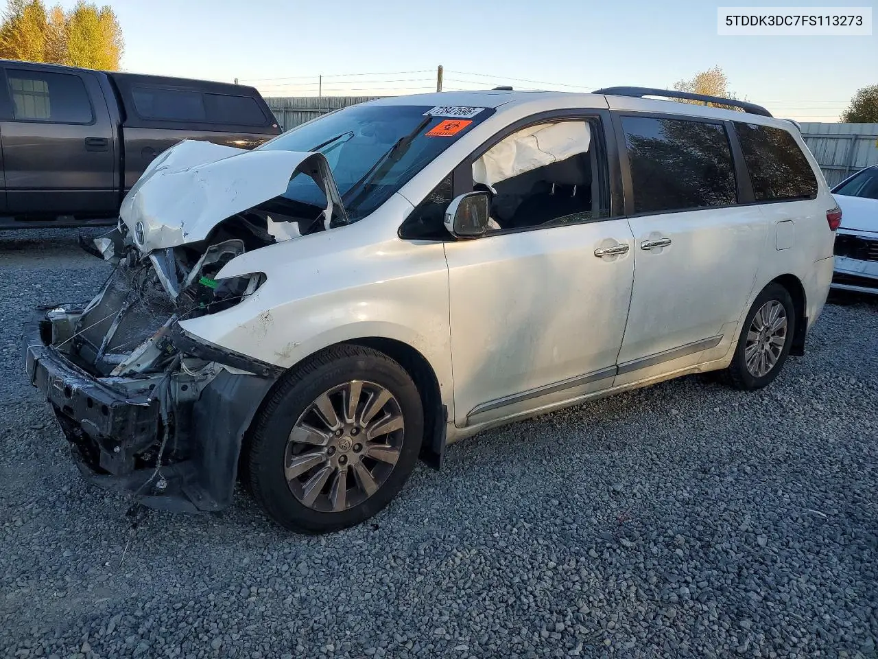 TOYOTA SIENNA 2015, VIN 5TDDK3DC7FS113273