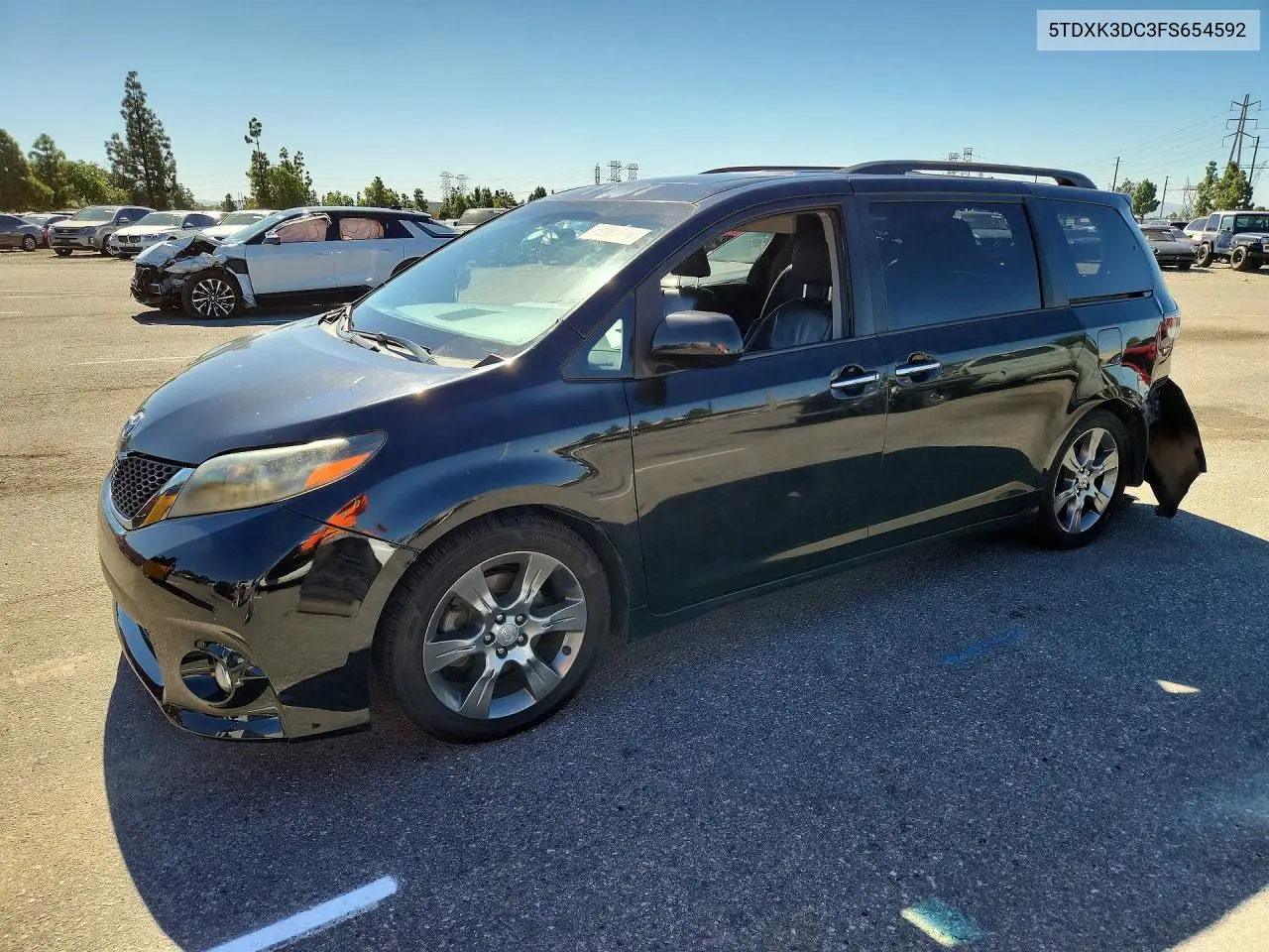 TOYOTA SIENNA 2015, VIN 5TDXK3DC3FS654592