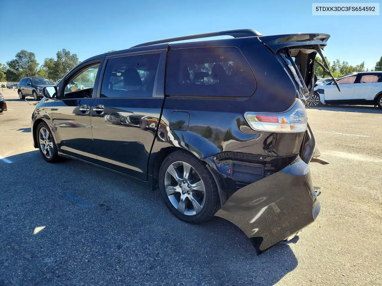 2015 TOYOTA SIENNA VIN 5TDXK3DC3FS654592 — фото 2