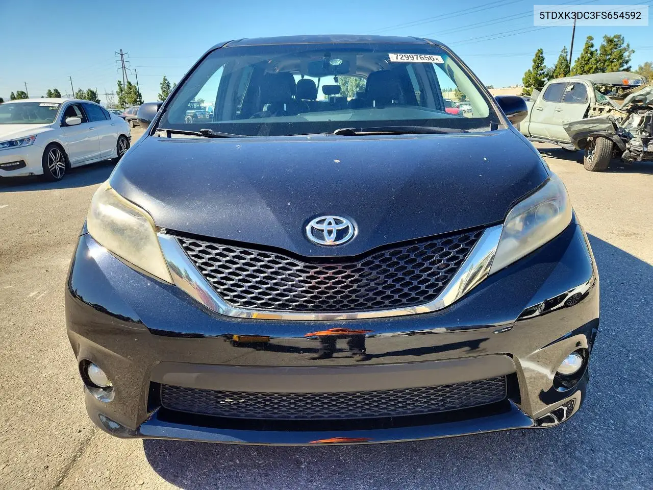 2015 TOYOTA SIENNA VIN 5TDXK3DC3FS654592 — фото 5