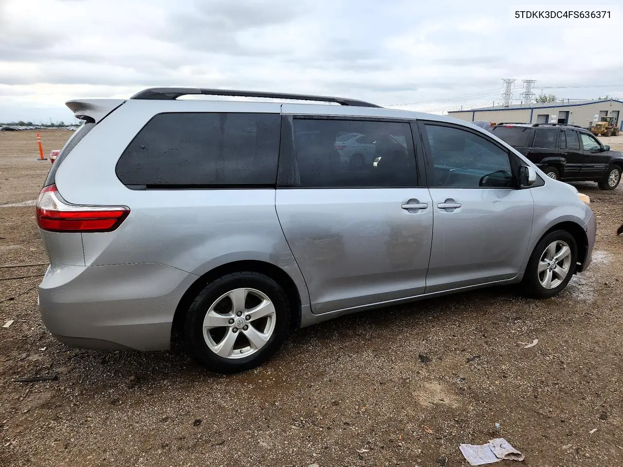 2015 TOYOTA SIENNA VIN 5TDKK3DC4FS636371 — фото 3