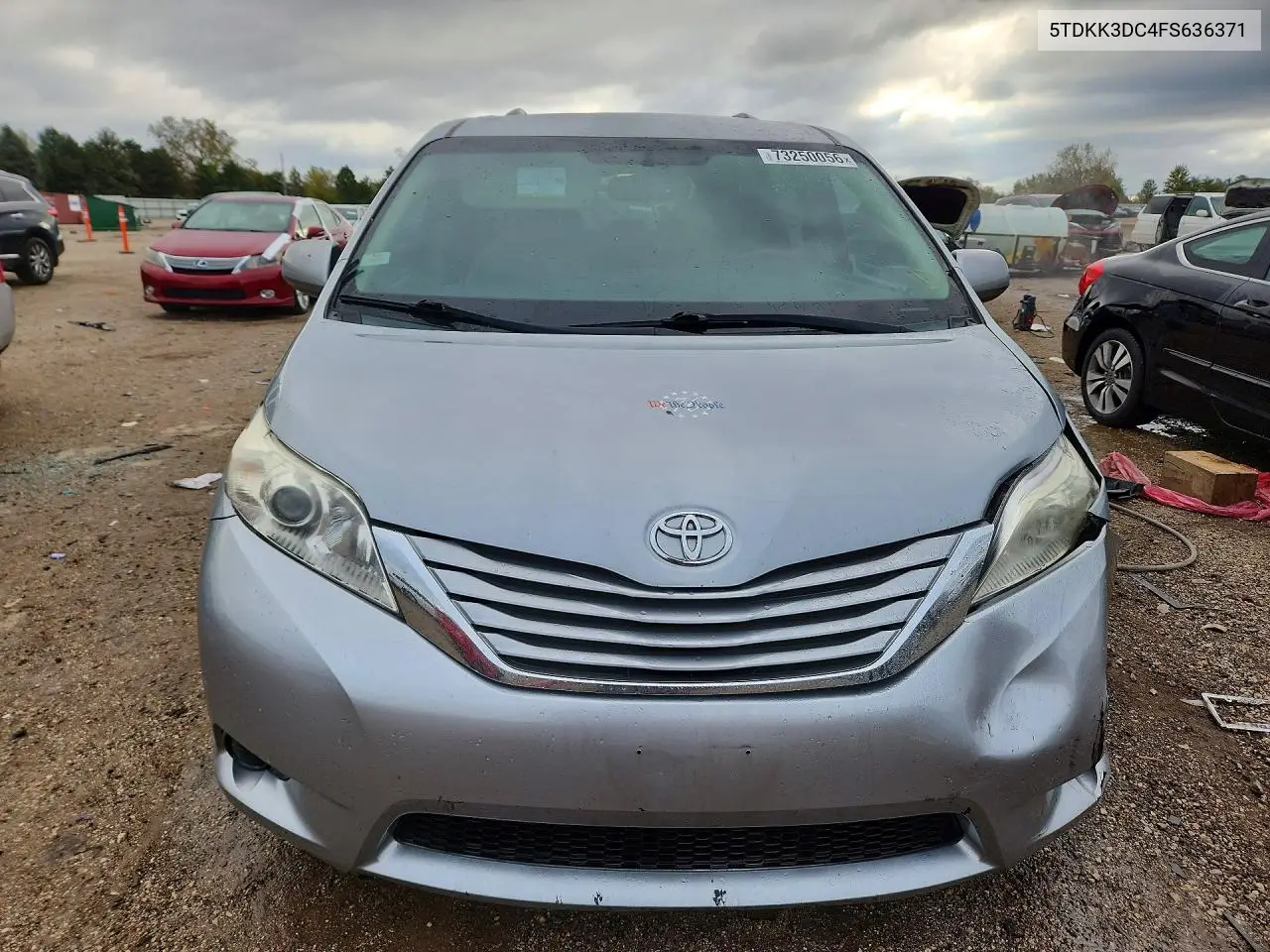 2015 TOYOTA SIENNA VIN 5TDKK3DC4FS636371 — фото 5