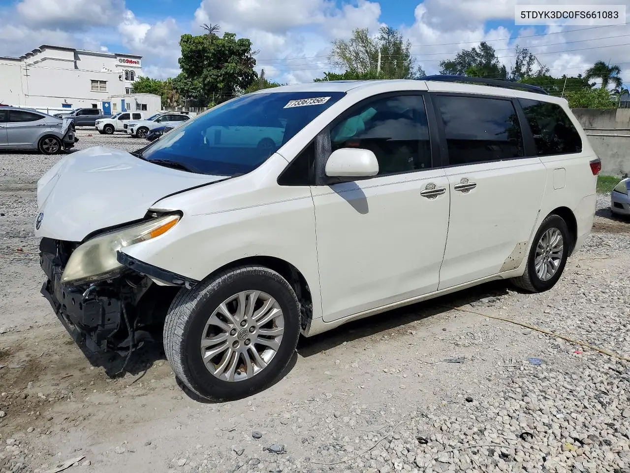 TOYOTA SIENNA 2015, VIN 5TDYK3DC0FS661083