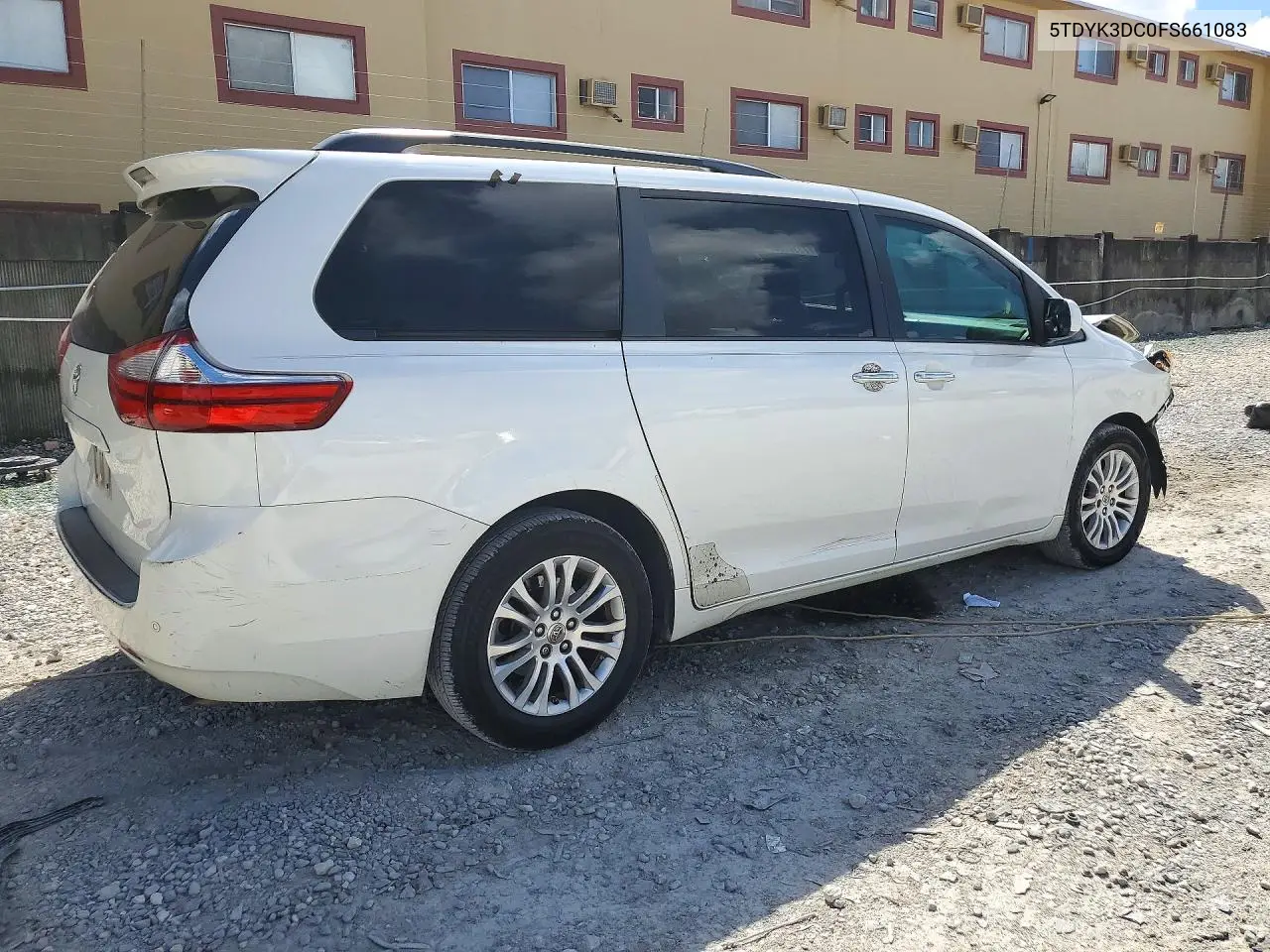2015 TOYOTA SIENNA VIN 5TDYK3DC0FS661083 — фото 3
