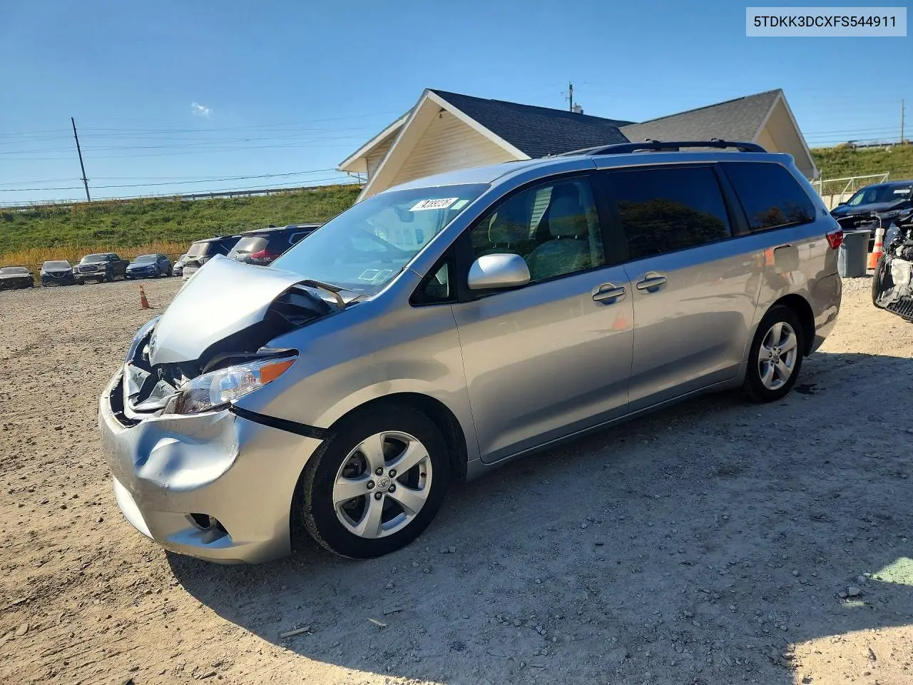 TOYOTA SIENNA 2015, VIN 5TDKK3DCXFS544911
