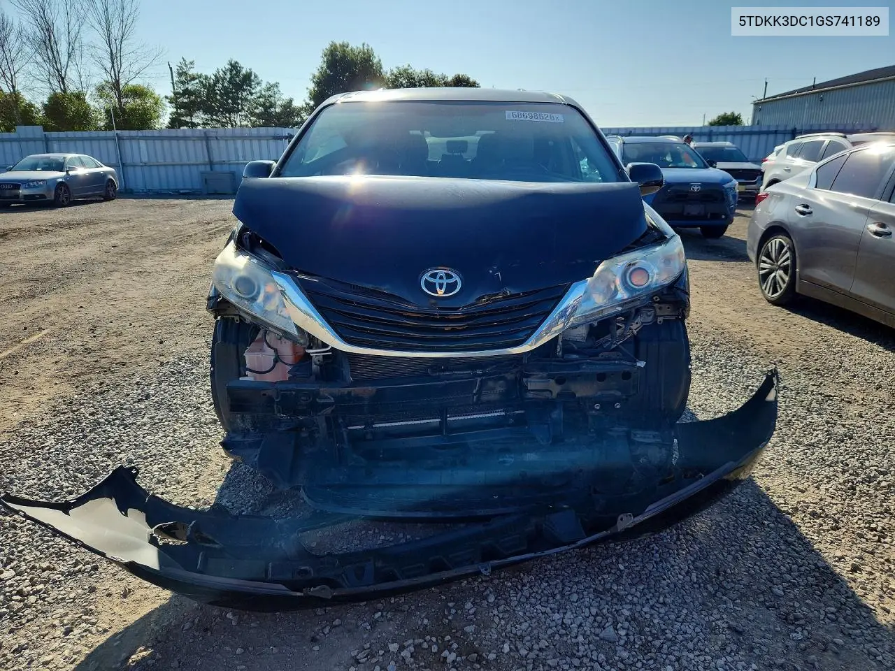 2016 TOYOTA SIENNA VIN 5TDKK3DC1GS741189 — фото 5