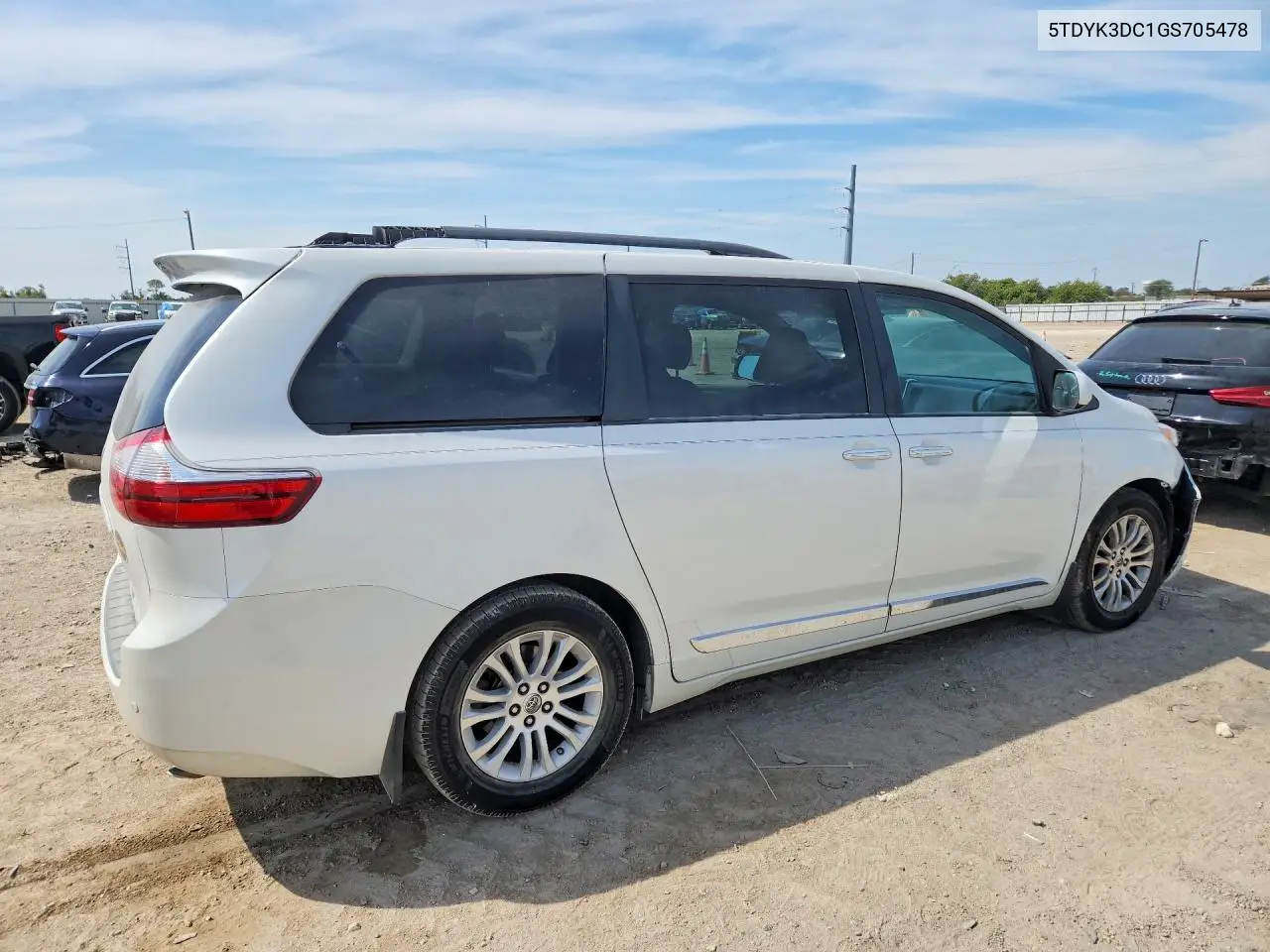 2016 TOYOTA SIENNA VIN 5TDYK3DC1GS705478 — фото 3