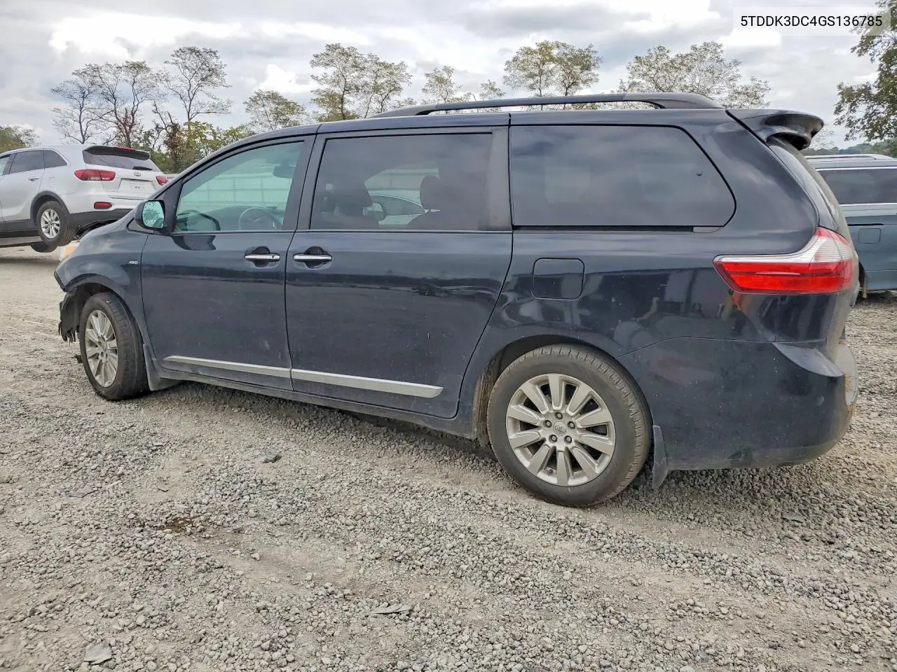 2016 TOYOTA SIENNA VIN 5TDDK3DC4GS136785 — фото 2