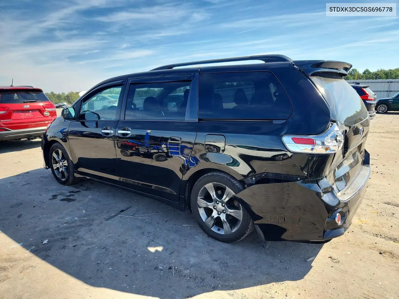 2016 TOYOTA SIENNA VIN 5TDXK3DC5GS696778 — фото 2