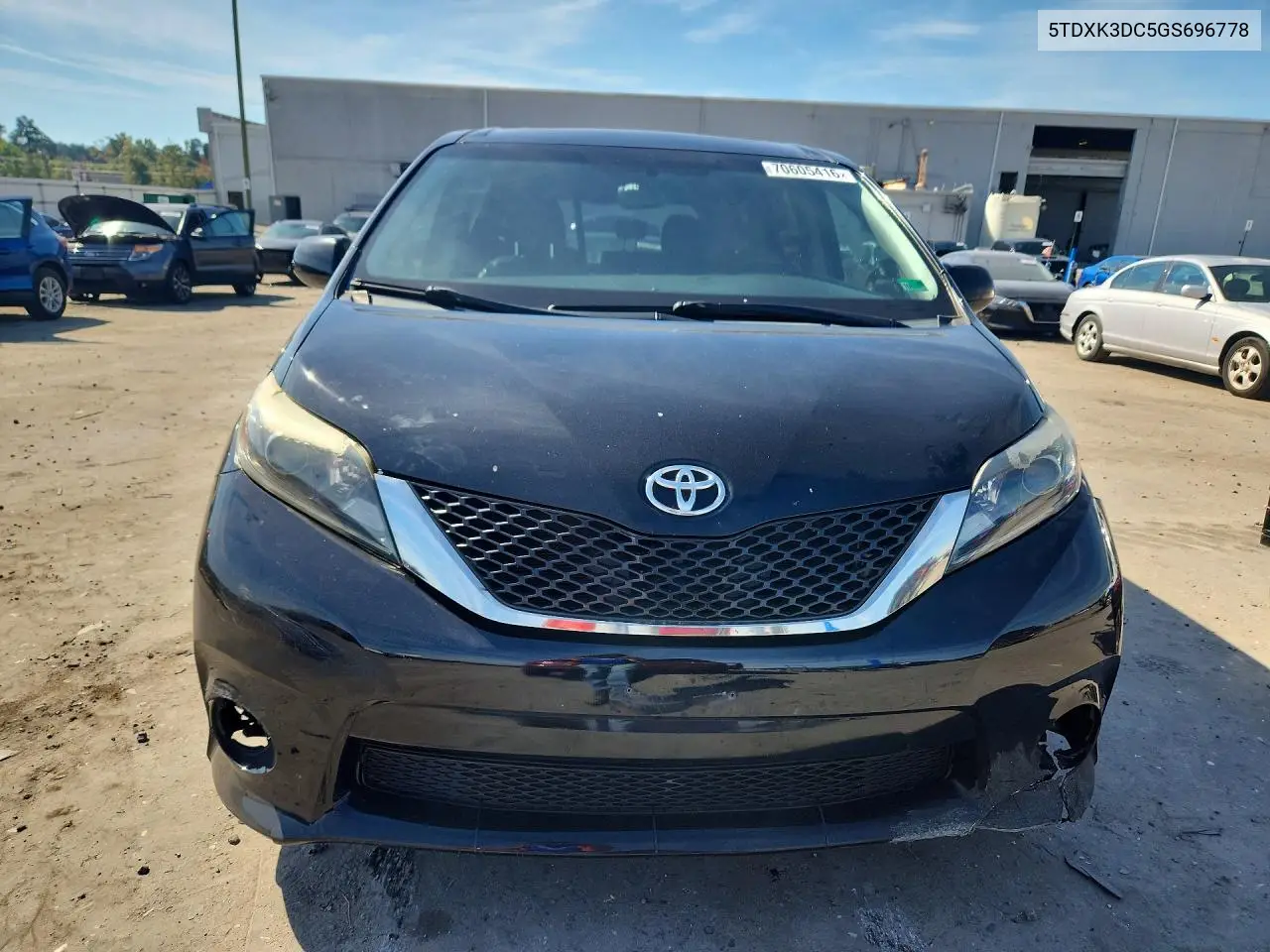 2016 TOYOTA SIENNA VIN 5TDXK3DC5GS696778 — фото 5