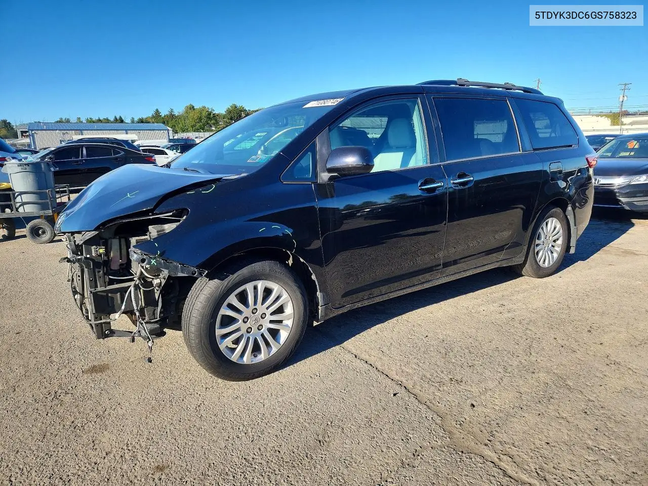 TOYOTA SIENNA 2016, VIN 5TDYK3DC6GS758323