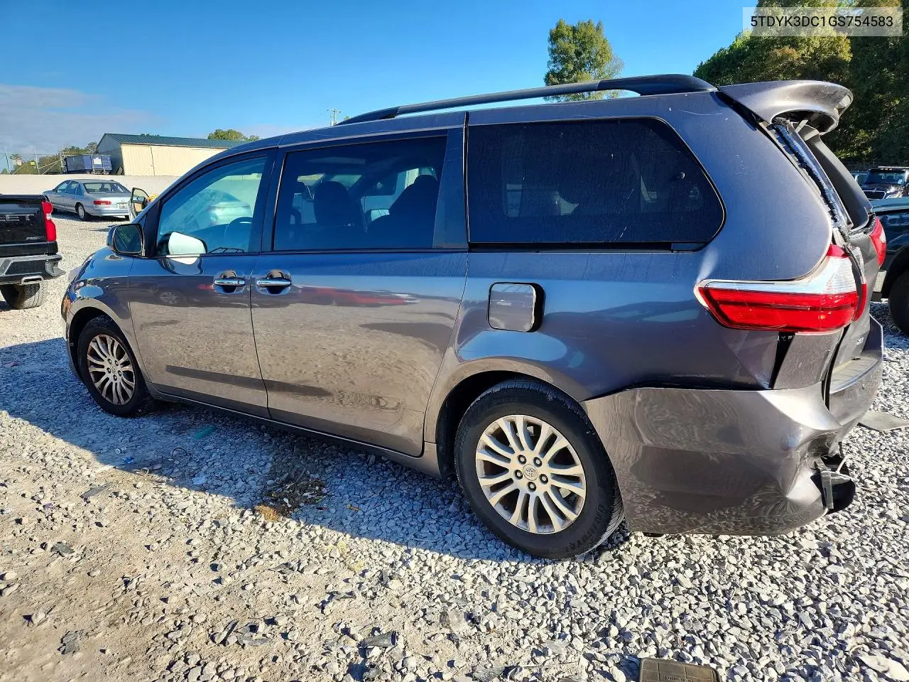 2016 TOYOTA SIENNA VIN 5TDYK3DC1GS754583 — фото 2