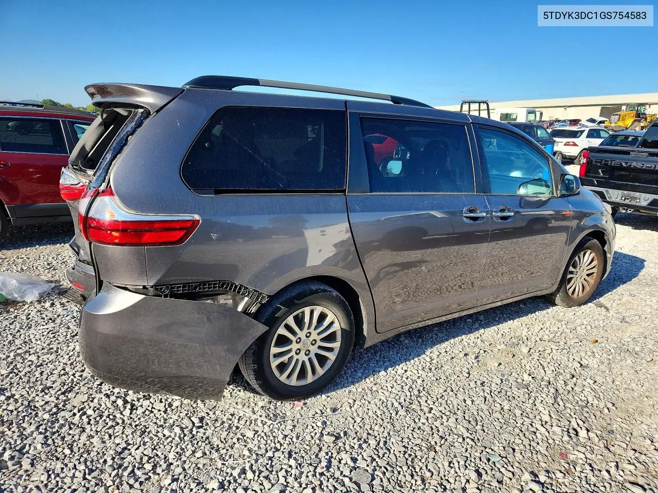 2016 TOYOTA SIENNA VIN 5TDYK3DC1GS754583 — фото 3