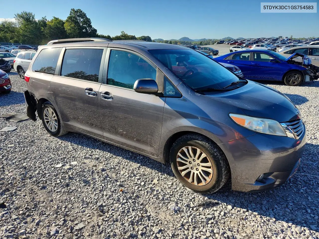 2016 TOYOTA SIENNA VIN 5TDYK3DC1GS754583 — фото 4