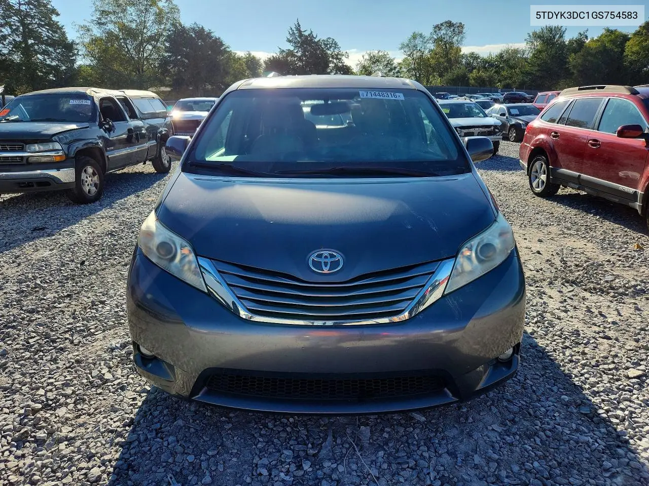 2016 TOYOTA SIENNA VIN 5TDYK3DC1GS754583 — фото 5