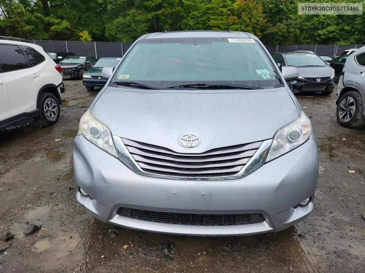 2016 TOYOTA SIENNA VIN 5TDYK3DC0GS713460 — фото 5