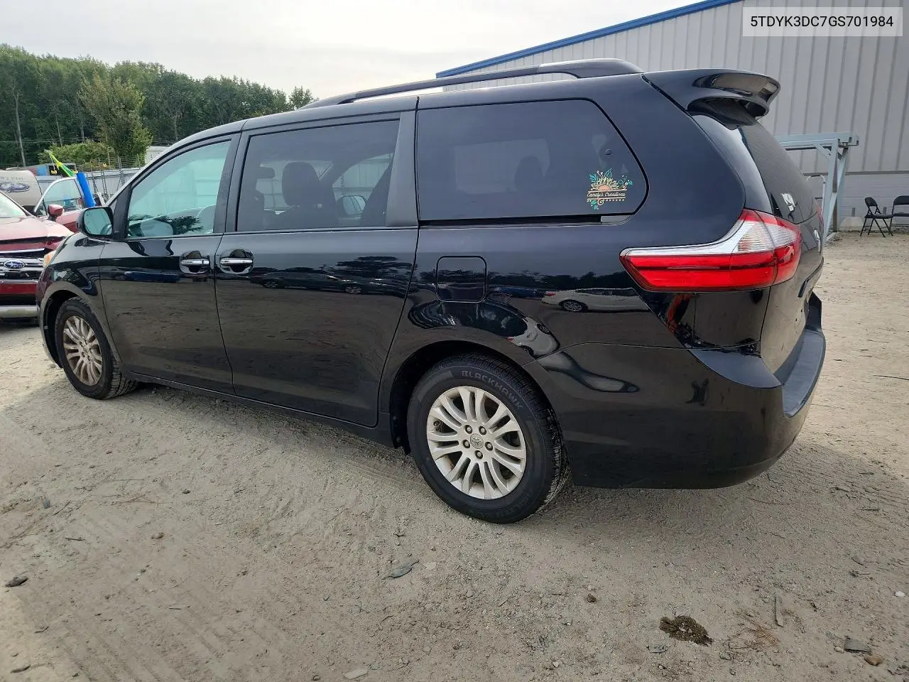 2016 TOYOTA SIENNA VIN 5TDYK3DC7GS701984 — фото 2